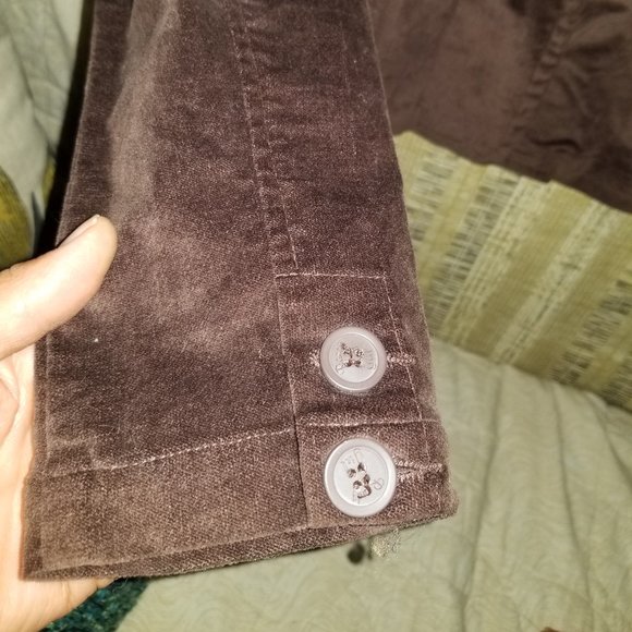 COTTON Brown velvet blazer and scarf DUO - Picture 4 of 10